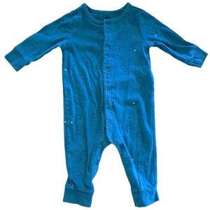 BABY GAP Blue and Navy Squirrel Print Footless Pajama Sleeper Onesie
